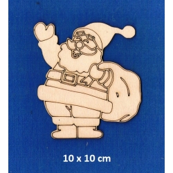 SKLEJKA #3mm Mikołaj 10x10cm / Mikołaj grawer  / 4455 / grubszy grawer